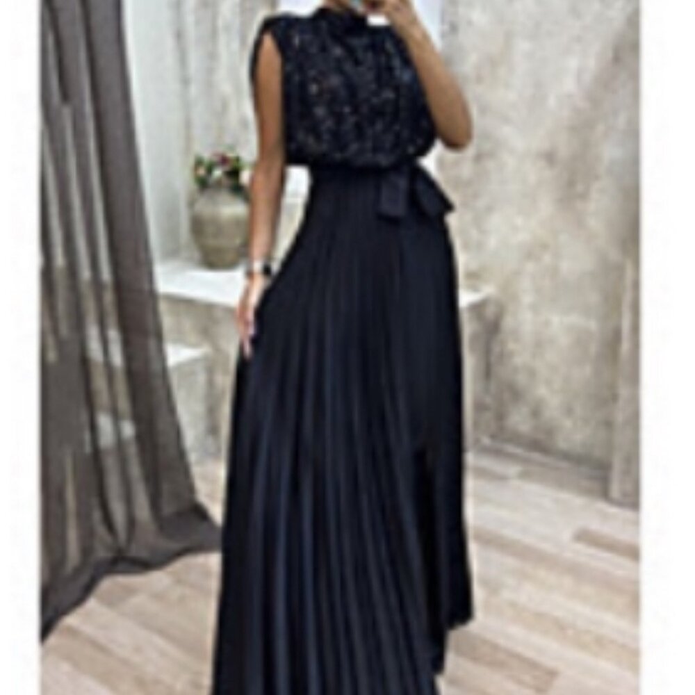 Black Timeless Floor Length Dress